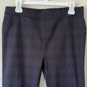 ANTHROPOLOGIE Sanctuary Black Plaid Runway High Rise Ponte Legging Women’s XL